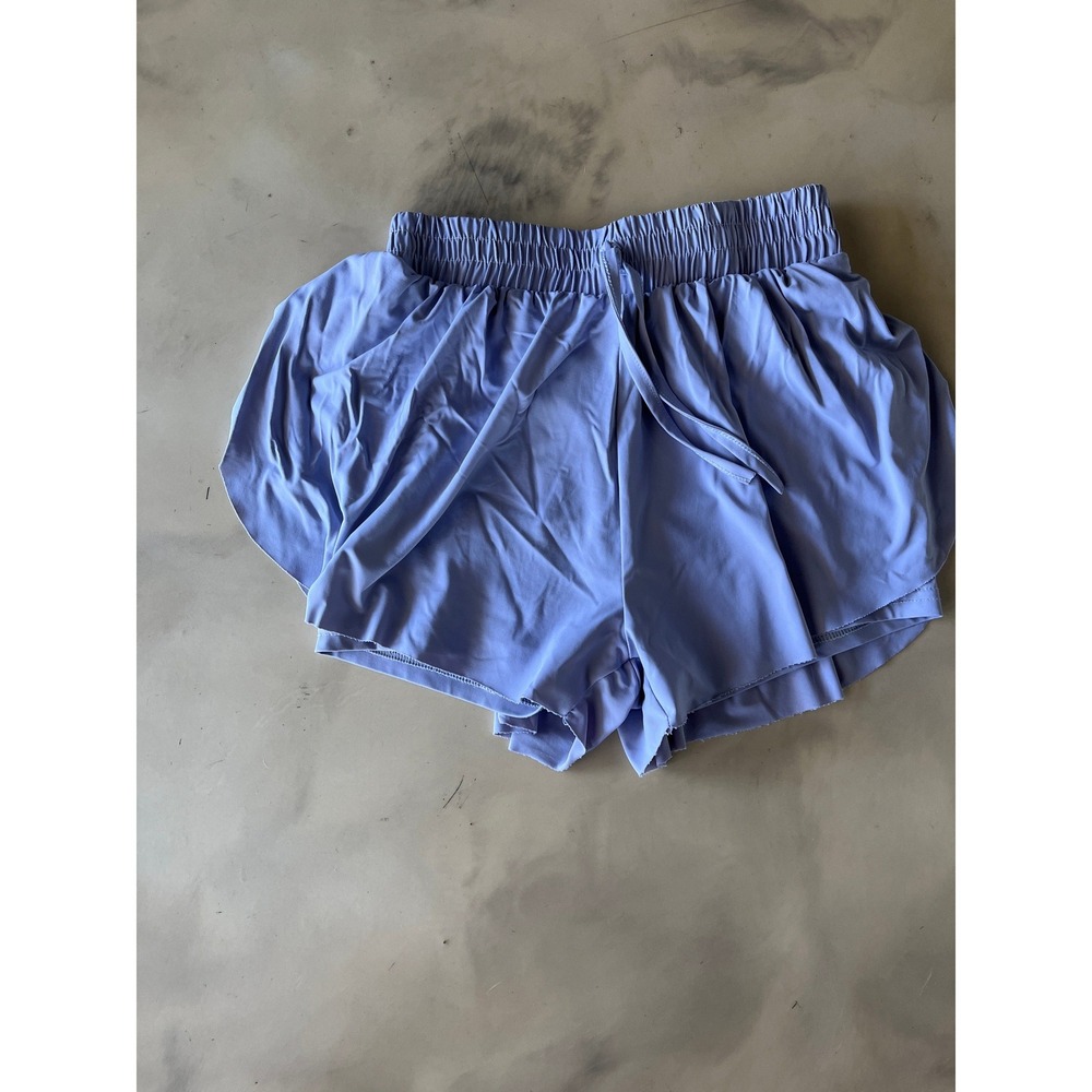 Exarus Girls Light Blue Layered Active Shorts Smocked Waist Size 10Y